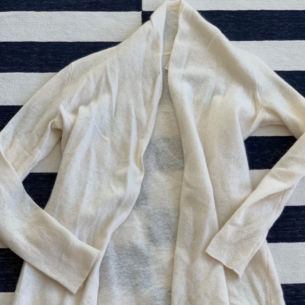 White and warren cashmere cardigan